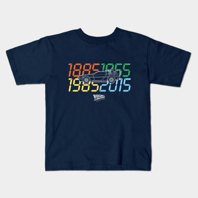 Delorean Time Circuits Kids T-Shirt by avperth